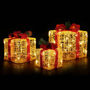Darrahopens Occasions > Christmas Jingle Jollys Christmas Lights LED Light Motif Reindeer 3PCS Gift Box Decor 3D