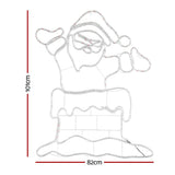 Darrahopens Occasions > Christmas Jingle Jollys Christmas Lights Motif LED Light Outdoor Decorations 101cm Santa
