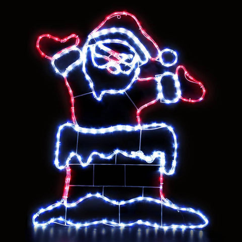 Darrahopens Occasions > Christmas Jingle Jollys Christmas Lights Motif LED Light Outdoor Decorations 101cm Santa