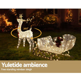 darrahopens Occasions > Christmas Jingle Jollys Christmas Lights Motif LED Rope Light Reindeer Sleigh Xmas Decor