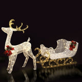 darrahopens Occasions > Christmas Jingle Jollys Christmas Lights Motif LED Rope Light Reindeer Sleigh Xmas Decor