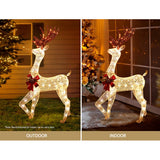 darrahopens Occasions > Christmas Jingle Jollys Christmas Lights Motif LED Rope Reindeer Waterproof Outdoor