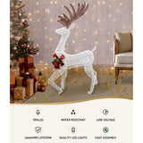 darrahopens Occasions > Christmas Jingle Jollys Christmas Lights Motif LED Rope Reindeer Waterproof Outdoor