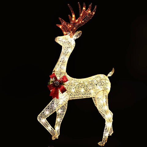darrahopens Occasions > Christmas Jingle Jollys Christmas Lights Motif LED Rope Reindeer Waterproof Outdoor