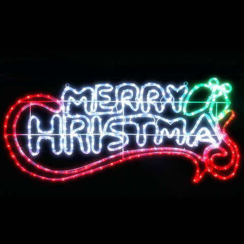 darrahopens Occasions > Christmas Jingle Jollys Christmas Motif Lights LED Rope Merry Xmas Waterproof Colourful
