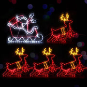 darrahopens Occasions > Christmas Jingle Jollys Christmas Motif Lights LED Rope Reindeer Waterproof Colourful Xmas