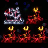 darrahopens Occasions > Christmas Jingle Jollys Christmas Motif Lights LED Rope Reindeer Waterproof Colourful Xmas