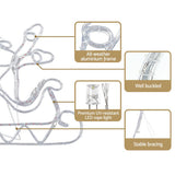 darrahopens Occasions > Christmas Jingle Jollys Christmas Motif Lights LED Rope Reindeer Waterproof Colourful Xmas