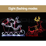 darrahopens Occasions > Christmas Jingle Jollys Christmas Motif Lights LED Rope Reindeer Waterproof Colourful Xmas