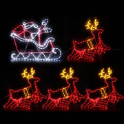 darrahopens Occasions > Christmas Jingle Jollys Christmas Motif Lights LED Rope Reindeer Waterproof Colourful Xmas