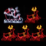 darrahopens Occasions > Christmas Jingle Jollys Christmas Motif Lights LED Rope Reindeer Waterproof Colourful Xmas