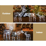 darrahopens Occasions > Christmas Jingle Jollys Christmas Motif Lights LED Rope Reindeer Waterproof Outdoor