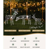 darrahopens Occasions > Christmas Jingle Jollys Christmas Motif Lights LED Rope Reindeer Waterproof Outdoor
