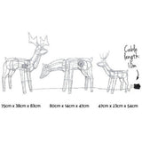 darrahopens Occasions > Christmas Jingle Jollys Christmas Motif Lights LED Rope Reindeer Waterproof Outdoor