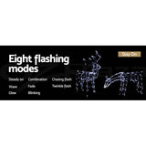 darrahopens Occasions > Christmas Jingle Jollys Christmas Motif Lights LED Rope Reindeer Waterproof Solar Powered
