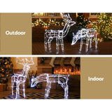 darrahopens Occasions > Christmas Jingle Jollys Christmas Motif Lights LED Rope Reindeer Waterproof Solar Powered