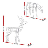 darrahopens Occasions > Christmas Jingle Jollys Christmas Motif Lights LED Rope Reindeer Waterproof Solar Powered