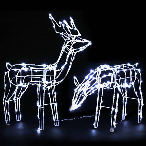 darrahopens Occasions > Christmas Jingle Jollys Christmas Motif Lights LED Rope Reindeer Waterproof Solar Powered