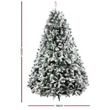 darrahopens Occasions > Christmas Jingle Jollys Christmas Tree 2.4M Xmas Trees Decorations Snowy 1500 Tips