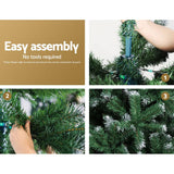 darrahopens Occasions > Christmas Jingle Jollys Christmas Tree 2.4M Xmas Trees Decorations Snowy Green 1400 Tips