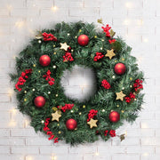 darrahopens Occasions > Christmas Jingle Jollys Christmas Wreath 60cm Xmas Tree Decoration Green