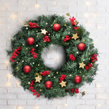 darrahopens Occasions > Christmas Jingle Jollys Christmas Wreath 60cm Xmas Tree Decoration Green