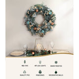 Darrahopens Occasions > Christmas Jingle Jollys Christmas Wreath with Pre-Lit Lights Ornament 60CM Xmas Tree Decor