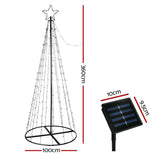 Darrahopens Occasions > Christmas Jingle Jollys Solar Christmas Tree 3.6M LED Xmas Tree 8 Light Modes
