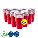 Darrahopens Occasions > Disposable Tablewear Party Central 960PCE Red Party Cups Disposable BPA Free High Quality 265ml