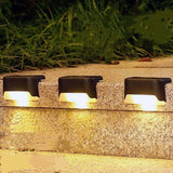 Darrahopens Occasions > Lights 3-Piece Solar Deck Lights Set, Wireless, Waterproof, Warm White Light