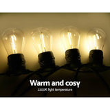darrahopens Occasions > Lights Jingle Jollys 23m LED Festoon String Lights 20 Bulbs Kits Wedding Party Christmas S14