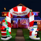 darrahopens Occasions > Lights Jingle Jollys 3M Christmas Inflatable Archway with Santa Xmas Decor LED