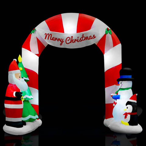 darrahopens Occasions > Lights Jingle Jollys 3M Christmas Inflatable Archway with Santa Xmas Decor LED