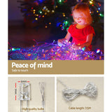 darrahopens Occasions > Lights Jingle Jollys 500 LED Solar Powered Christmas Icicle Lights 20M Outdoor Fairy String Party Multicolour