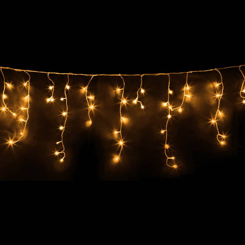 darrahopens Occasions > Lights Jingle Jollys 500 LED Solar Powered Christmas Icicle Lights 20M Outdoor Fairy String Party Warm White