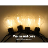 darrahopens Occasions > Lights Jingle Jollys 50m LED Festoon String Lights 50 Bulbs Kits Wedding Party Christmas A19