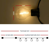 darrahopens Occasions > Lights Jingle Jollys 50m LED Festoon String Lights 50 Bulbs Kits Wedding Party Christmas A19