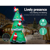darrahopens Occasions > Lights Jingle Jollys 5M Christmas Inflatable Santa on Christmas Tree Xmas Decor LED