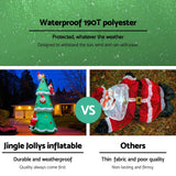 darrahopens Occasions > Lights Jingle Jollys 5M Christmas Inflatable Santa on Christmas Tree Xmas Decor LED