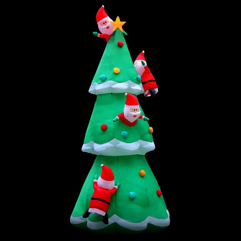 darrahopens Occasions > Lights Jingle Jollys 5M Christmas Inflatable Santa on Christmas Tree Xmas Decor LED