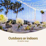 darrahopens Occasions > Lights Jingle Jollys 6X3M Christmas Curtain Fairy Lights String 600LED Party Wedding CW