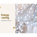 darrahopens Occasions > Lights Jingle Jollys 6X3M Christmas Curtain Fairy Lights String 600LED Party Wedding CW