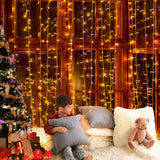 darrahopens Occasions > Lights Jingle Jollys 6X3M Christmas Curtain Lights 600LED Warm White