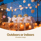 darrahopens Occasions > Lights Jingle Jollys 6X3M Christmas Curtain Lights 600LED Warm White