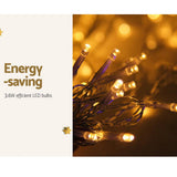 darrahopens Occasions > Lights Jingle Jollys 6X3M Christmas Curtain Lights 600LED Warm White