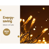 darrahopens Occasions > Lights Jingle Jollys 800 LED Christmas Icicle Lights Warm White