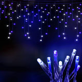 darrahopens Occasions > Lights Jingle Jollys 800 LED Christmas Icicle Lights White and Blue