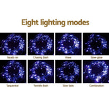 darrahopens Occasions > Lights Jingle Jollys 800 LED Christmas Icicle Lights White and Blue