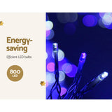 darrahopens Occasions > Lights Jingle Jollys 800 LED Christmas Icicle Lights White and Blue