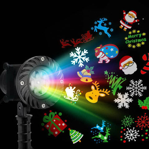 darrahopens Occasions > Lights Jingle Jollys Pattern LED Laser Landscape Projector Light Lamp Christmas Party